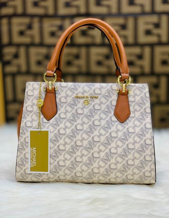 Michaell Kors cynthia small signature logo satchel