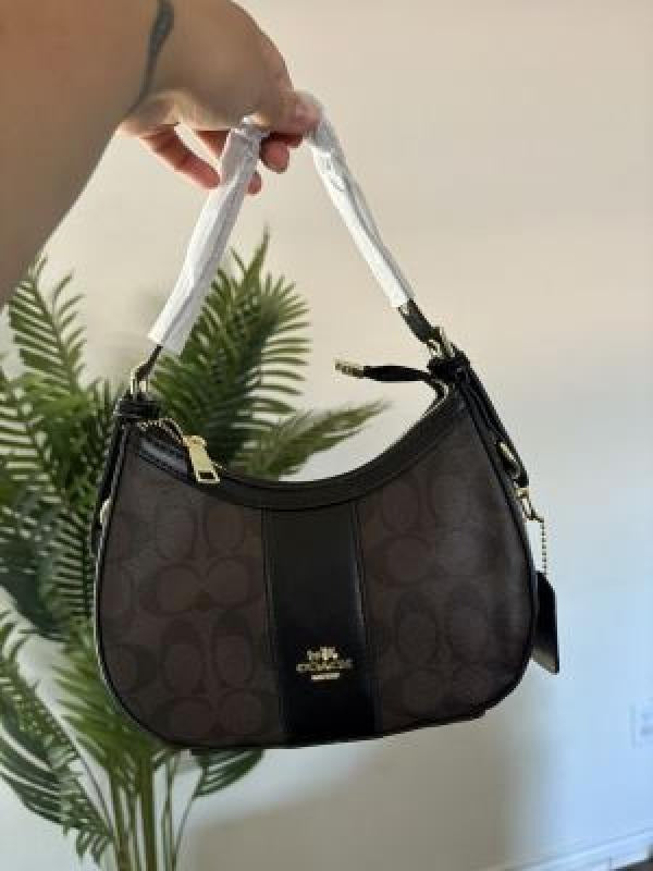 Coacch kleo hobo bag in signature canvas bag with box