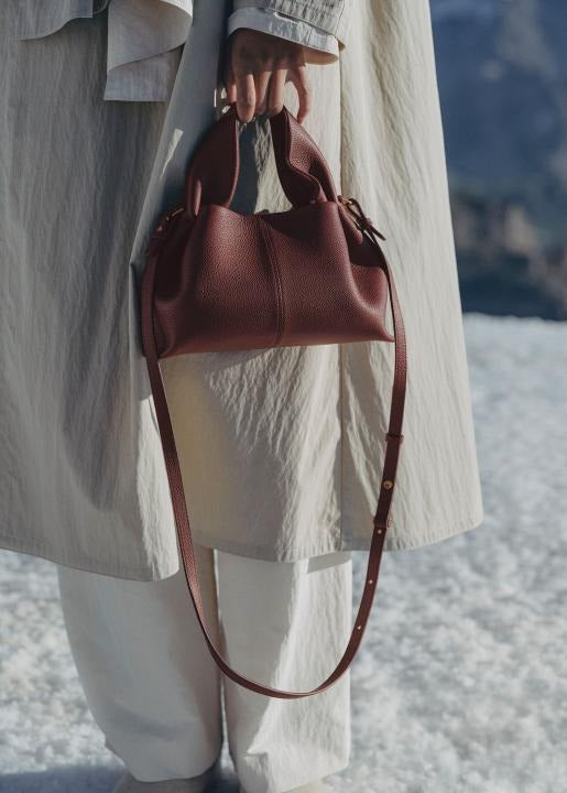 Pollene Numero Neuf Leather Shoulder Bag with box