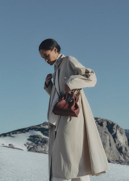 Pollene Numero Neuf Leather Shoulder Bag with box