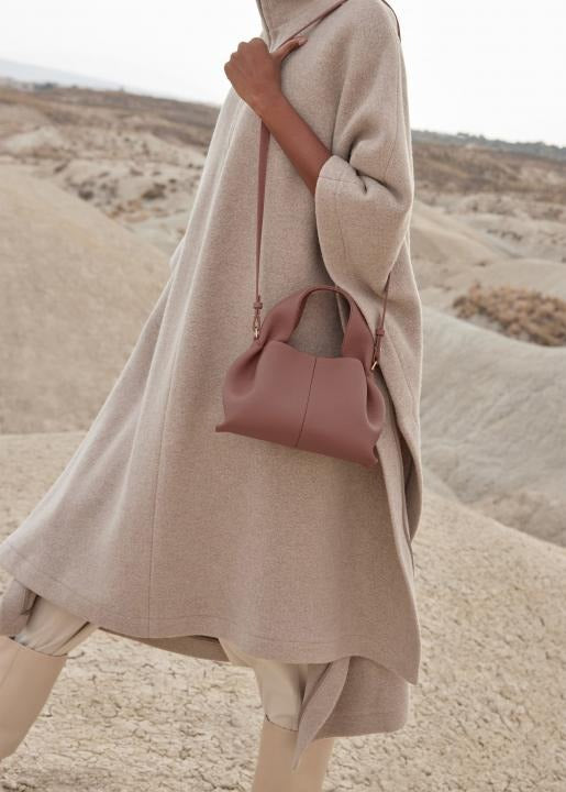 Pollene Numero Neuf Leather Shoulder Bag with box