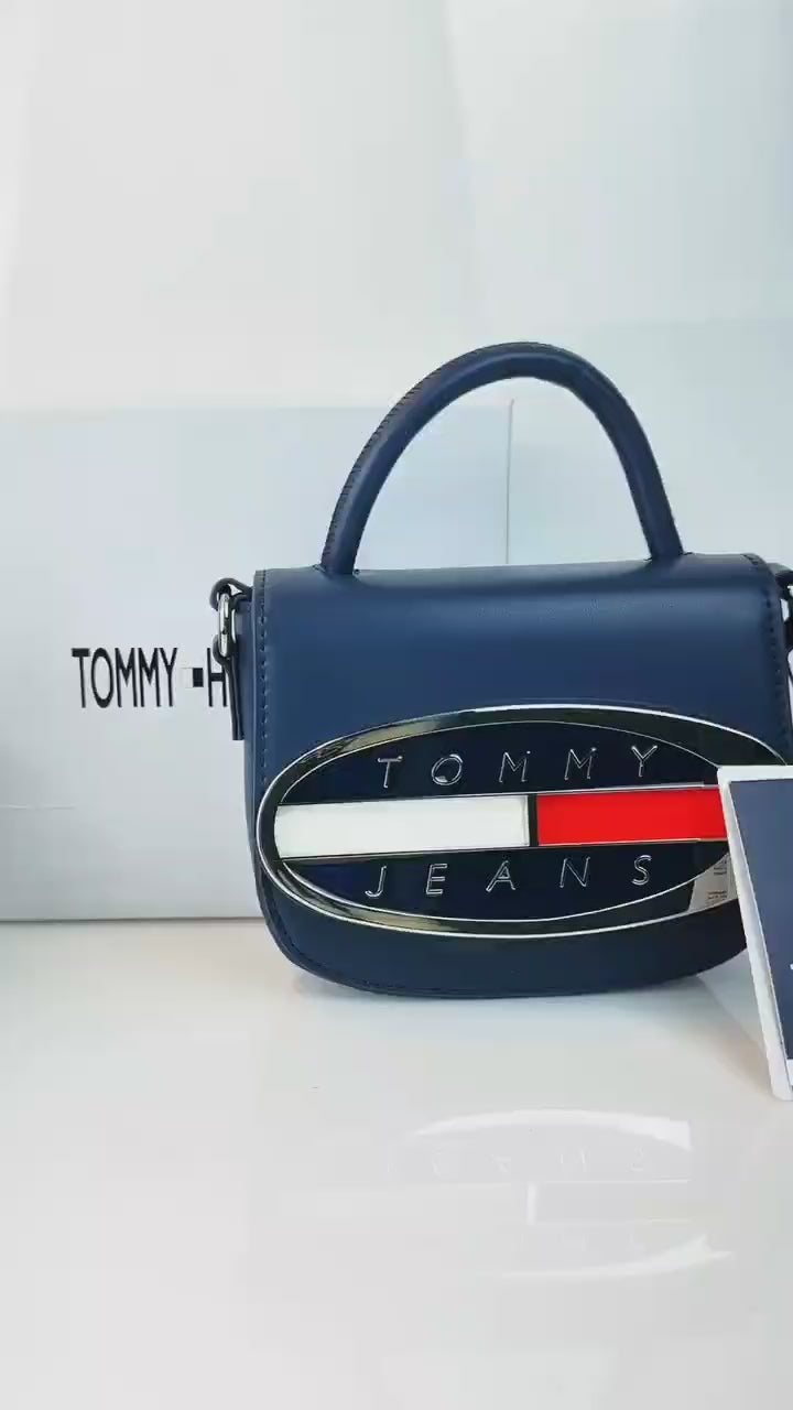 TOMMY JEANS HILFIGER PREMIUM GREY CROSS BODY WITH BOX